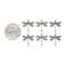 Pewter Plated Brass Smaller Ornate Dragonfly Two Ring Connectors - Set of Six - P-2C12